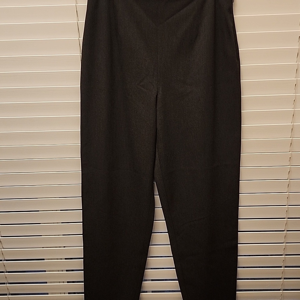 Talbots Dark Gray Side Zip Straight Leg Trouser sz 12